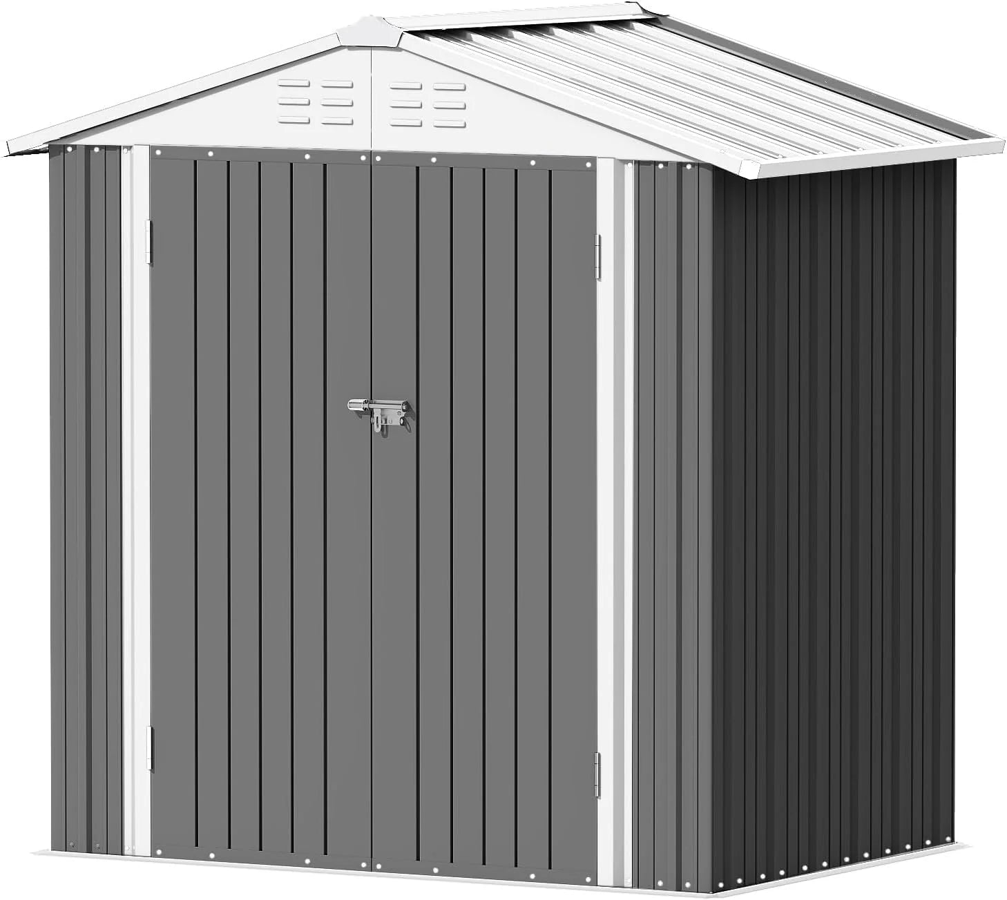 Devoko Outdoor Storage Shed 5 x 3 FT Lockable Metal Garden Shed Steel Anti-Corrosion Storage House with Single Lockable Door for Backyard Outdoor Patio