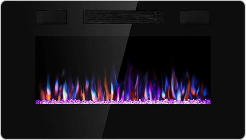 Antarctic Star 42 Inch Electric Fireplace in-Wall Recessed and Wall Mounted